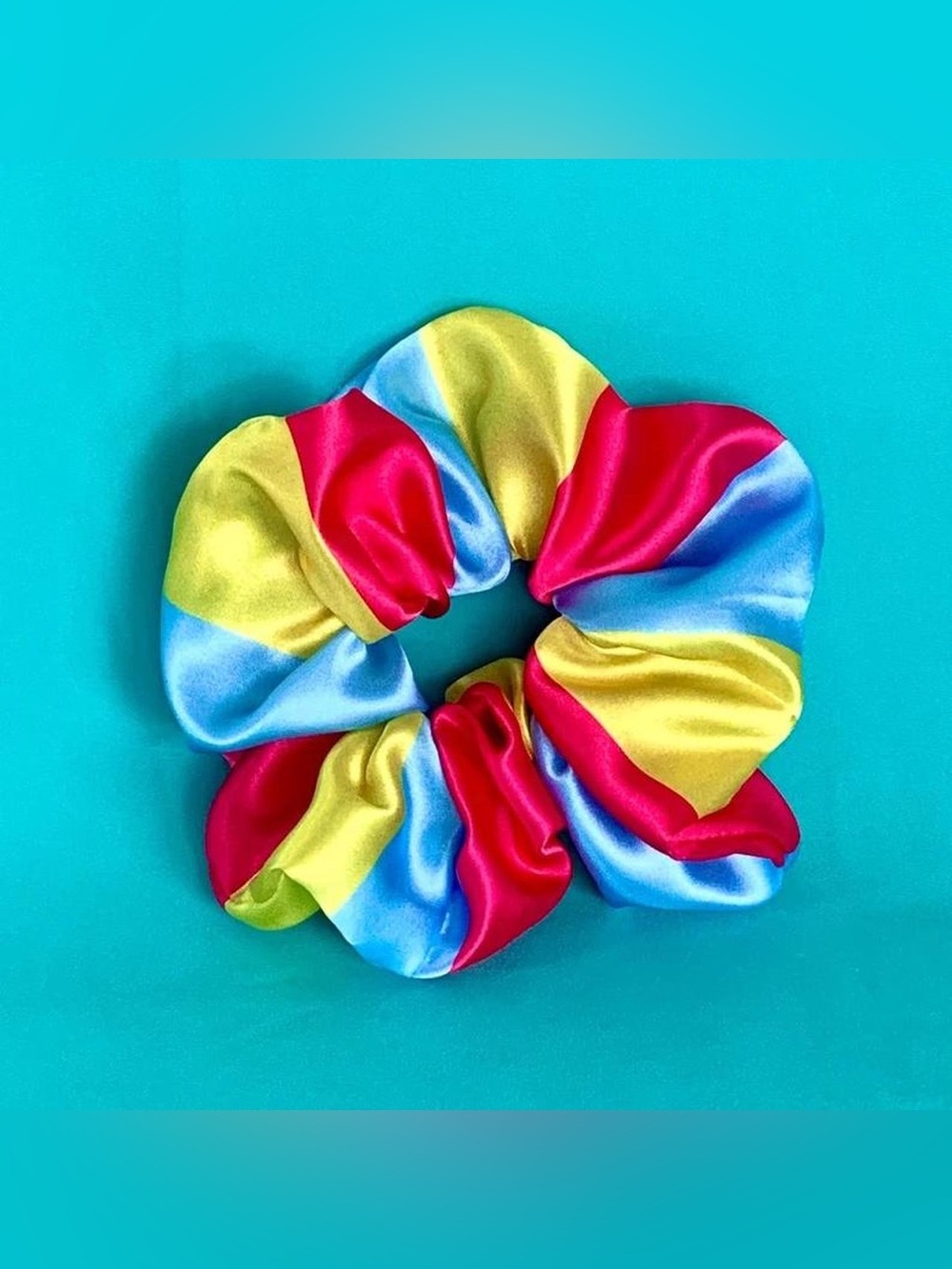 Pansexual Flag Oversized Satin Scrunchie Pan Flags Pattern Pride Parade Outfit